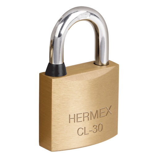 [T43427] Candado de latón 30 mm gancho corto en blíster, Hermex - Pag 582