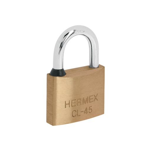 [T43429] Candado de latón 45 mm gancho corto en blíster, Hermex - Pag 582