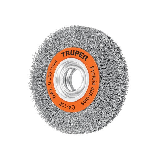 [T11526] Carda alambre ondulado 6' x 1-1/8' para esmeril, Truper - Pag 74