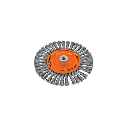 [T17528] Carda circular 8' alambre trenzado, eje 5/8'-11, Truper - Pag 73