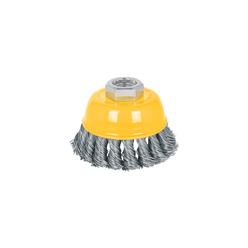 [T28257] Carda copa 3' alambre trenzado grueso, eje 5/8'-11, Pretul - Pag 73