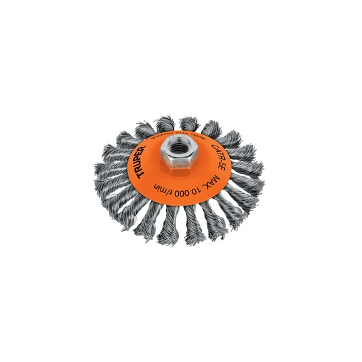 [T14191] Carda tipo cónico 5' alambre trenzado, eje 5/8'-11, Truper - Pag 73