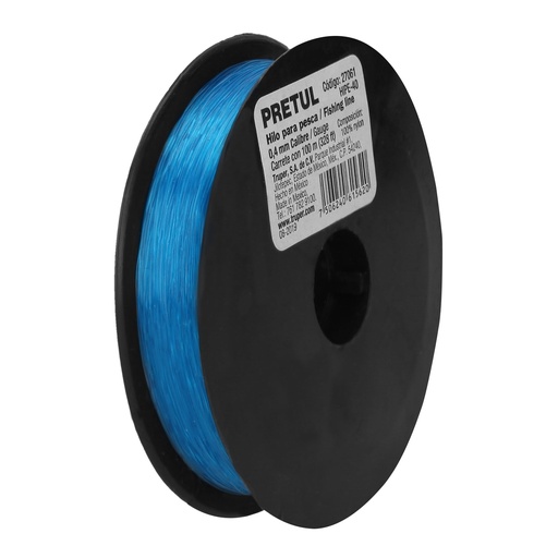 [T27061] Carrete con 100 m de hilo para pesca azul calibre 0.40 mm - Pag 175
