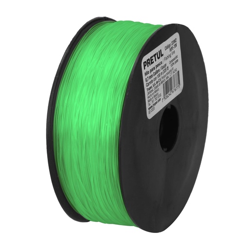 [T22062] Carrete con 100 m de hilo para pesca verde calibre 0.70 mm