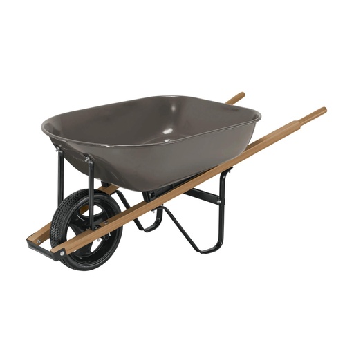 [T20625] Carretilla 5.5ft3 gris Imponchable bastidores madera, Pretul