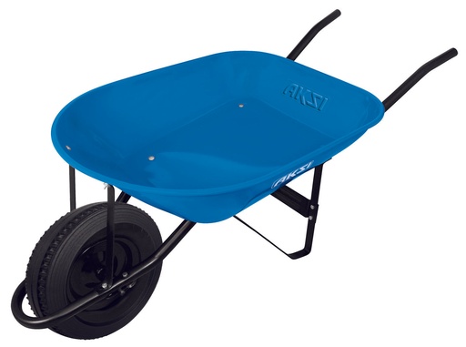 [A111822] Carretilla de 5.0 ft3 (azul) bastidor metalico, Llanta Sólida