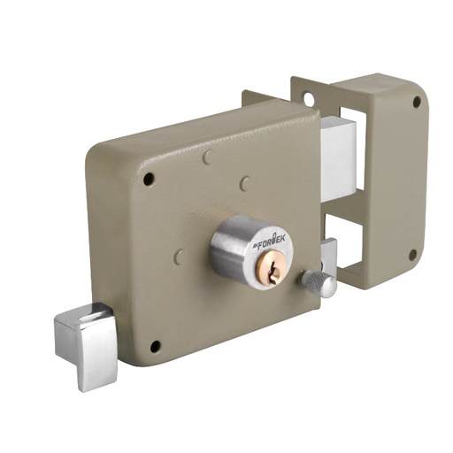 [A114502] Cerradura sobreponer ins facil - Derecha, llave tradicional. Caja color