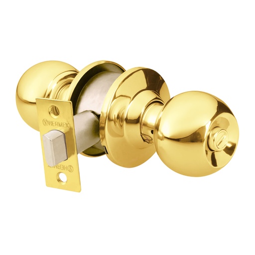 [T43471] Cerradura tipo esfera para baño, latón brillante, Hermex - Pag 589