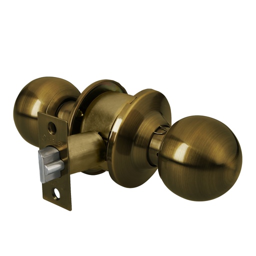 [T43469] Cerradura tipo esfera para entrada, latón antiguo, Hermex - Pag 589