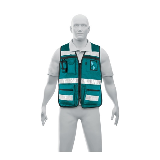 [T14664] Chaleco brigadista con cintas reflejantes, color verde - Pag 353