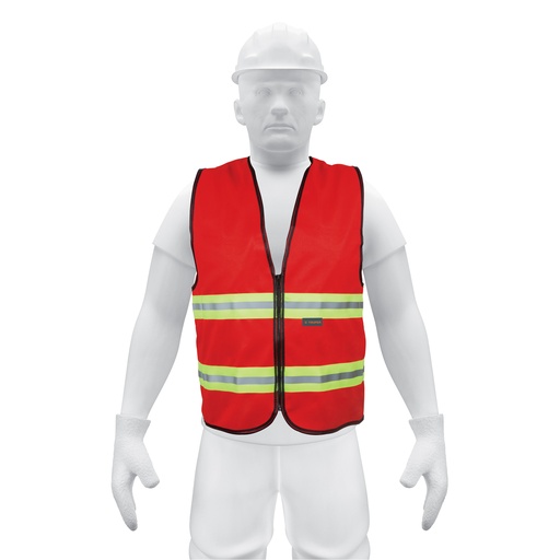 [T15417] Chaleco de seguridad rojo alta visibilidad con cierre - Pag 352