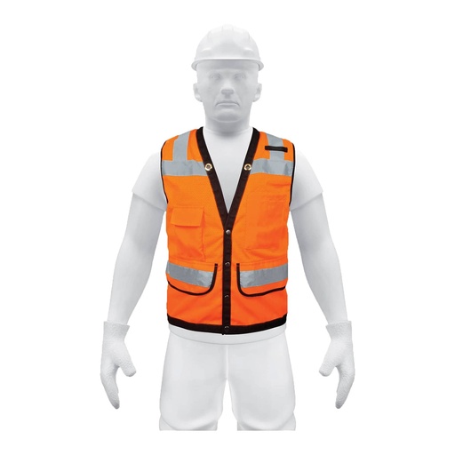 [T13481] Chaleco seguridad reforzado naranja con bolsas, XG, Expert - Pag 352