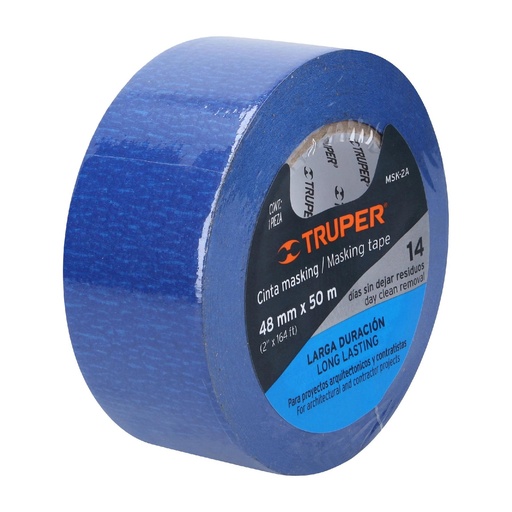 [T12624] Cinta masking tape azul de 2' x 50 m, Truper - Pag 108, 395