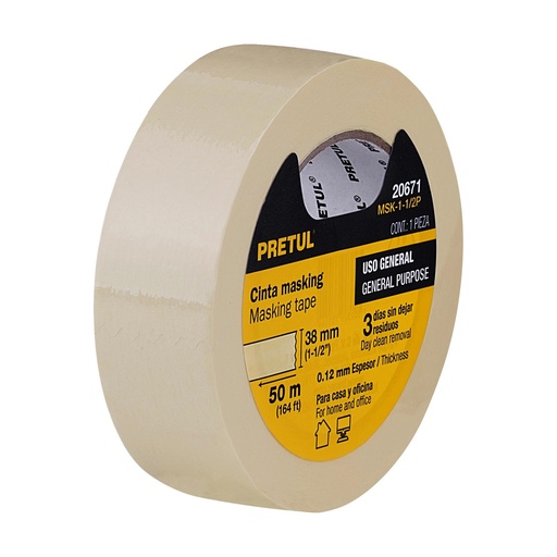 [T20671] Cinta masking tape de 1-1/2' x 50 m, Pretul - Pag 108, 395