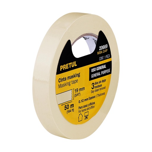 [T20669] Cinta masking tape de 3/4' x 50 m, Pretul - Pag 108, 395