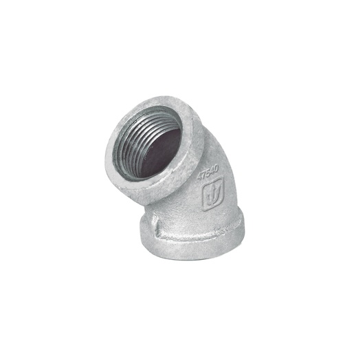 [T47540] Codo 45° acero galvanizado de 3/4', Foset - Pag 534