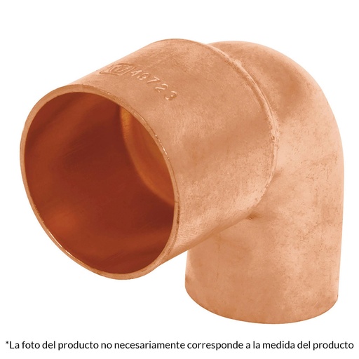 [T49722] Codo 90° reducción de cobre de 1' x 1/2', Foset - Pag 711