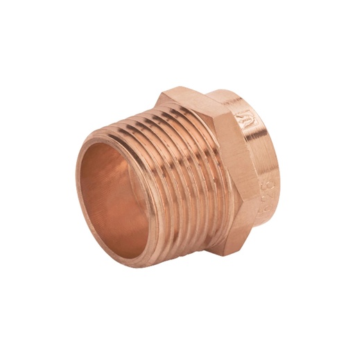 [T47626] Conector de cobre de rosca exterior 3/4', Foset Basic - Pag 713