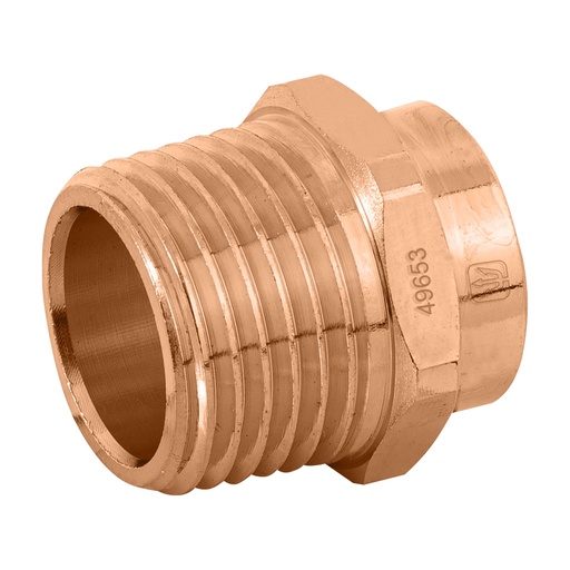 [T49653] Conector de cobre, rosca exterior 1/2', Foset - Pag 533