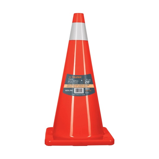 [T13123] Cono de precaución de 70 cm de PVC con reflejante, Truper - Pag 463