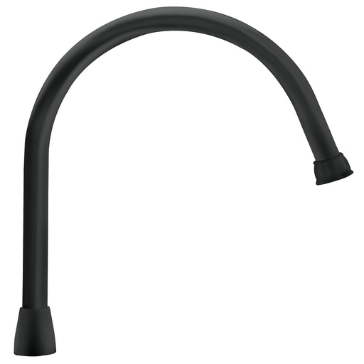 [T46727] Cuello para mezcladora de fregadero, negro mate, Aqua