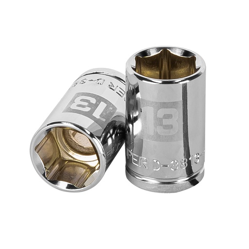 [T13677] Dado de 13 mm, 6 puntas, cuadro 3/8', Truper - Pag 118