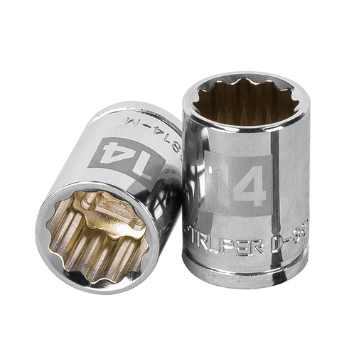 [T13634] Dado de 14 mm, 12 puntas, cuadro 3/8', Truper - Pag 118