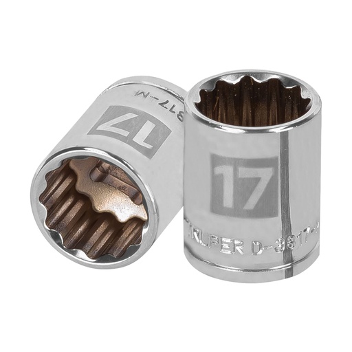 [T13637] Dado de 17 mm, 12 puntas, cuadro 3/8', Truper - Pag 118