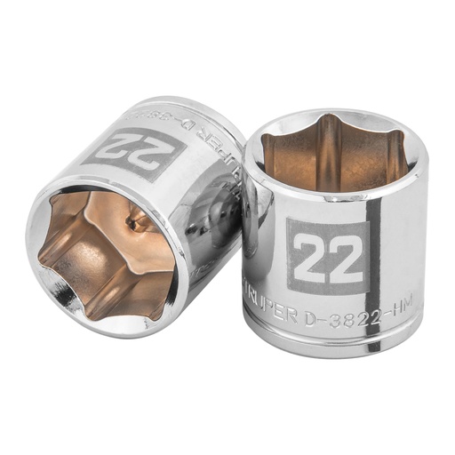 [T13686] Dado de 22 mm, 6 puntas, cuadro 3/8', Truper - Pag 118
