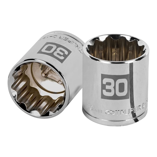 [T13544] Dado de 30 mm, 12 puntas, cuadro 1/2', Truper - Pag 120