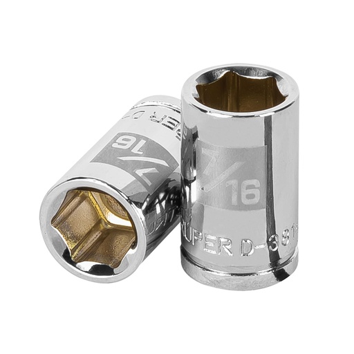 [T13608] Dado de 7/16', 6 puntas, cuadro 3/8', Truper - Pag 118