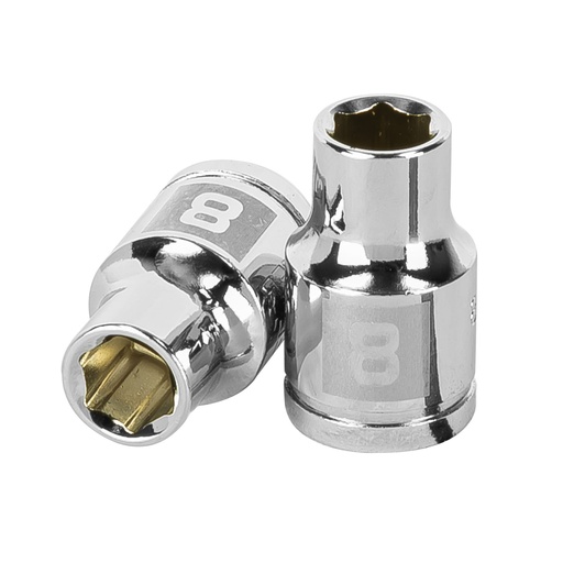 [T13672] Dado de 8 mm, 6 puntas, cuadro 3/8', Truper - Pag 118