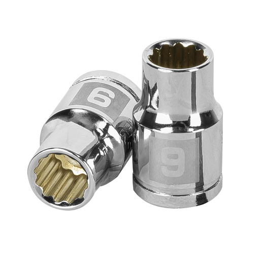 [T13629] Dado de 9 mm, 12 puntas, cuadro 3/8', Truper - Pag 118
