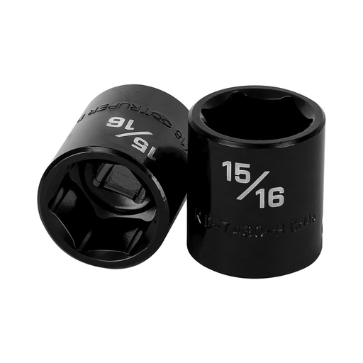 [T13384] Dado de impacto de 15/16', 6 puntas, cuadro 1/2', Truper - Pag 125