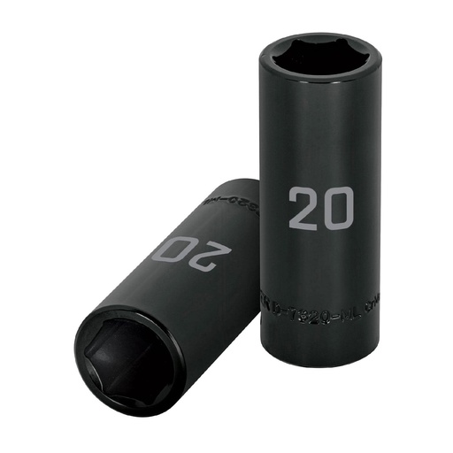 [T12432] Dado largo cuadro 1/2' de impacto 6 puntas de 20 mm, Truper - Pag 162