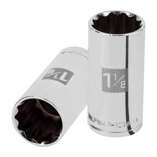 [T13372] Dado largo de 1-1/8', 12 puntas, cuadro 1/2', Truper - Pag 120