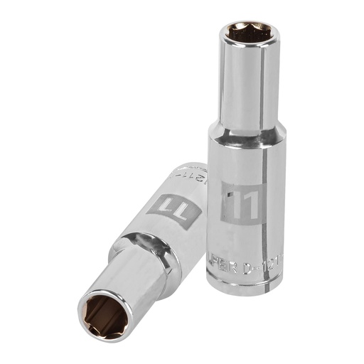 [T13351] Dado largo de 11 mm, 6 puntas, cuadro 1/2', Truper - Pag 120