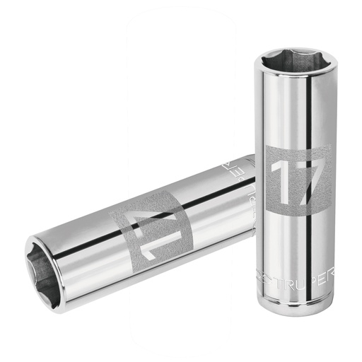 [T13357] Dado largo de 17 mm, 6 puntas, cuadro 1/2', Truper - Pag 120