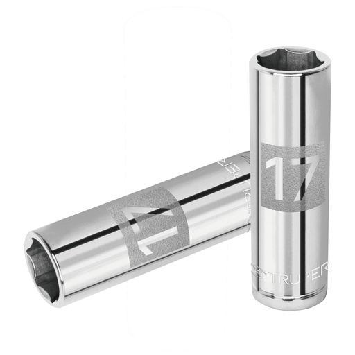 [T13357] Dado largo de 17 mm, 6 puntas, cuadro 1/2', Truper - Pag 154