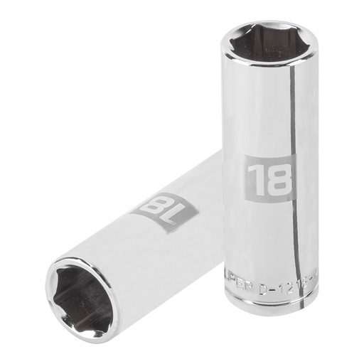 [T13358] Dado largo de 18 mm, 6 puntas, cuadro 1/2', Truper - Pag 120