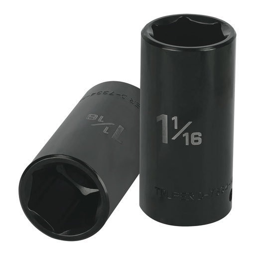 [T13400] Dado largo impacto de 1-1/16', 6 puntas, cuadro 1/2',Truper - Pag 162