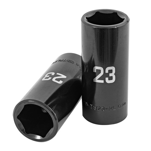 [T100922] Dado largo impacto de 23 mm, 6 puntas, cuadro 1/2', Truper - Pag 125