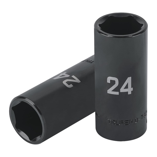 [T100923] Dado largo impacto de 24 mm, 6 puntas, cuadro 1/2', Truper - Pag 125