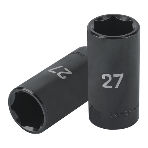 [T100926] Dado largo impacto de 27 mm, 6 puntas, cuadro 1/2', Truper - Pag 125