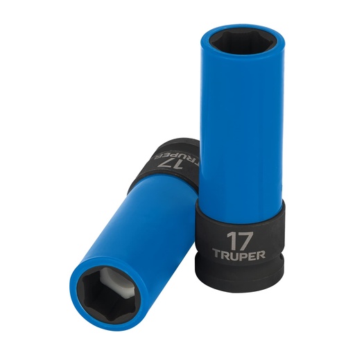 [T100930] Dado largo impacto prot. plást. 17 mm, 6 puntas, cuadro 1/2' - Pag 125