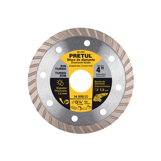 [T27016] Disco de diamante de 4' x 1.2 mm rin turbo, Pretul - Pag 140