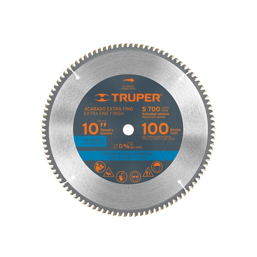 [T18313] Disco sierra 10' para aluminio, 100 dientes centro 5/8' - Pag 142