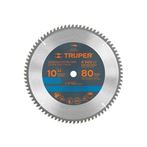 [T18310] Disco sierra 10' para aluminio, 80 dientes centro 5/8' - Pag 142