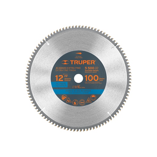 [T12686] Disco sierra 12' para aluminio, 100 dientes centro 1' - Pag 142