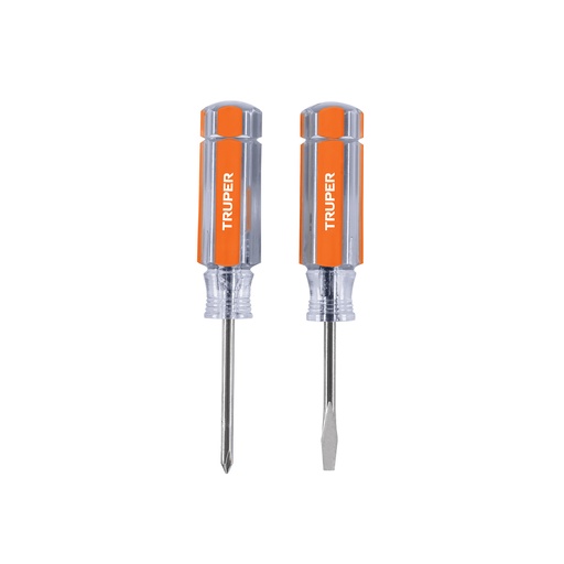 [T14199] Dúo de mini desarmadores mango de acetato, Truper - Pag 166